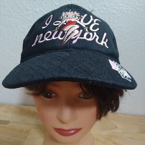 Vintage Betty Boop I Love New York Strap Back Hat Cap